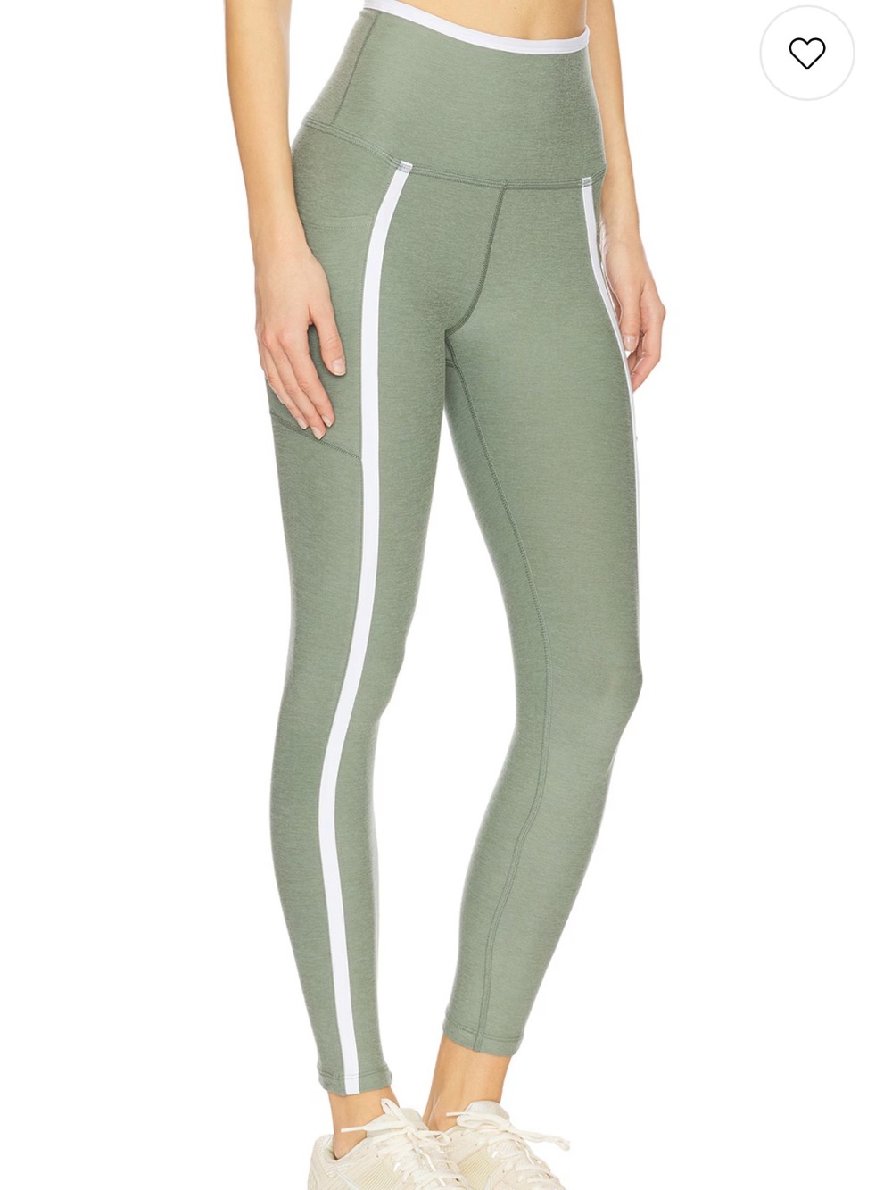 Beyond Yoga Spacedye New Moves High Waisted Midi Legging Grey Sage Heather NWT